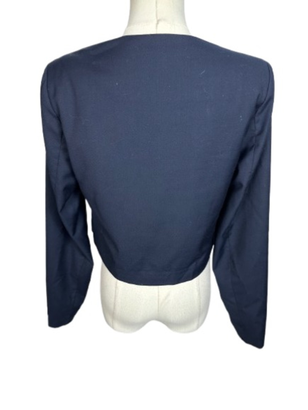 🌟SALE🌟 Classic Navy Cropped Button-Front Jacket - Picture 3 of 5